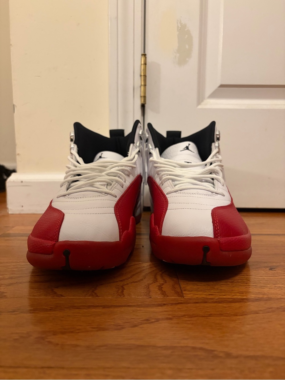 Jordan Kids White and Red Low-Top Sneakers